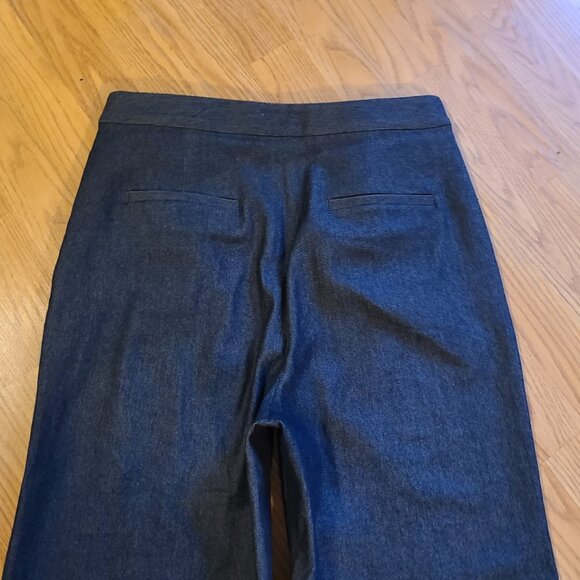 NEW NWOT! ADAM LIPPES INDIGO DENIM WIDE LEG SAILOR PANTS PEARL BUTTON HI RISE 10 - Picture 6 of 8